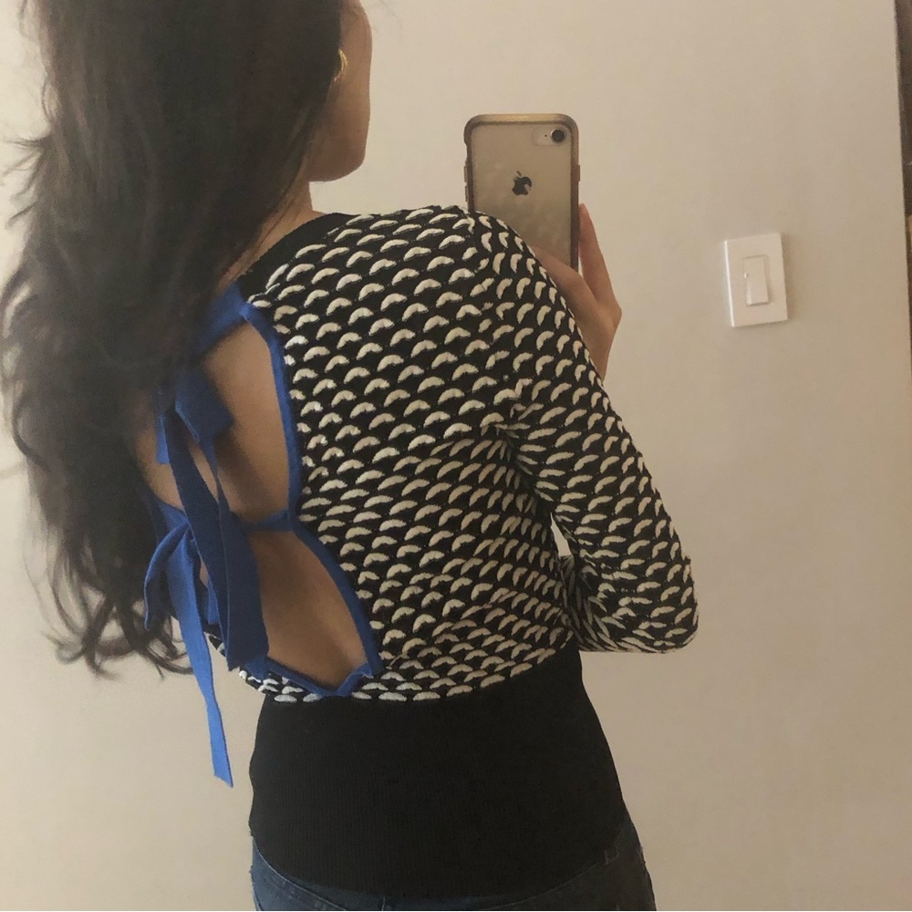 Karen Millen open back bow sweater